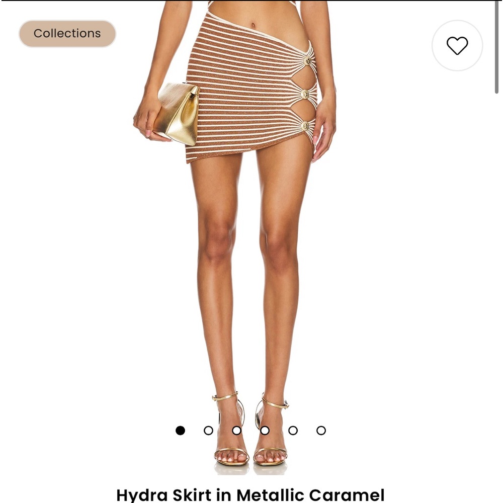 REVOLVE Hydra Skirt in Metallic Caramel